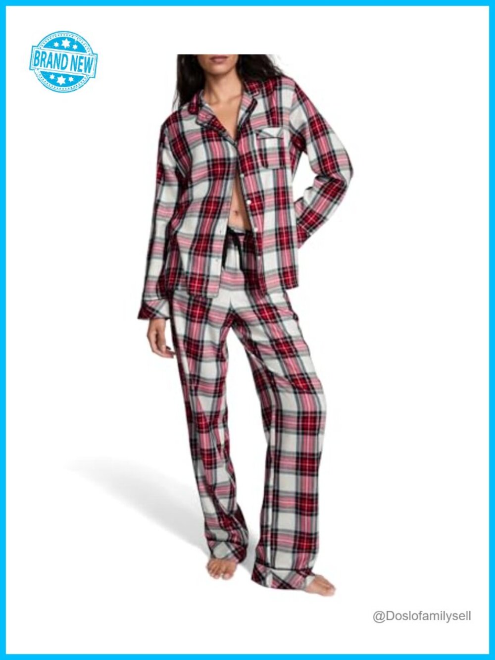 Supersoft Cotton Modal Brushed Flannel Pajama Set 2-Piece Sleepwear